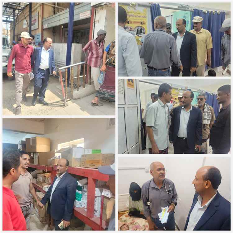 مدير عام قعطبة عبدالوهاب سنان يتفقد مستشفى السلام للاطلاع على مستوى الخدمات..ويؤكد على الاهتمام بالمرضى المواطنين