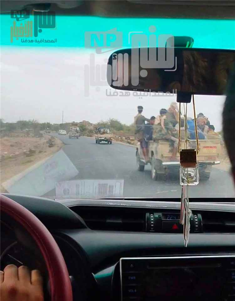 عاجل:قبل لحظات من تعرضها لغارات جوية..شاهد صورة للتعزيرات ال(ج)وث_ية التي كانت في طريقها الى مأرب