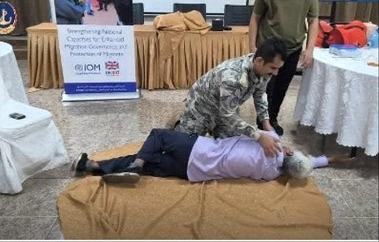 دورة تدريبية عن الإسعافات الأولية لمنتسبي خفر السواحل بتنظيم من المنظمة الدولية للهجرة (IOM)...