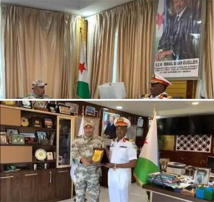 العميد زحزوح يقوم بزيارة رسمية لجيبوتي ويلتقي بقائد خفر السواحل وعيس عمر .