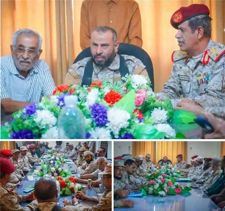 محور الضالع: لجنة وزارة الدفاع برئاسة نائب المفتش العام تناقش إجراءات الاستلام والتسليم