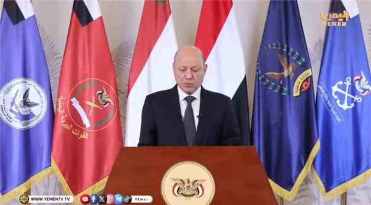 أبرز ما جاء في خطاب رئيس مجلس القيادة الرئاسي  رشاد العليمي.