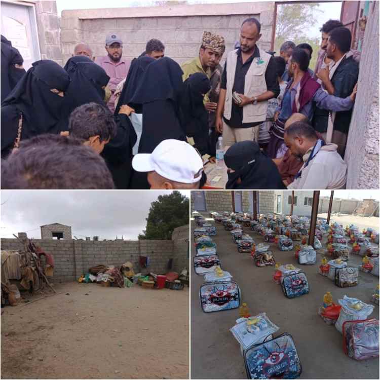 بتوجيهات محافظ لحج ..  الطواريء الانسانية .. تدشين صرف مساعدات إغاثية لـ 300 أسرة من النازحين الجدد ونزول ميداني لمعاينة أوضاعهم