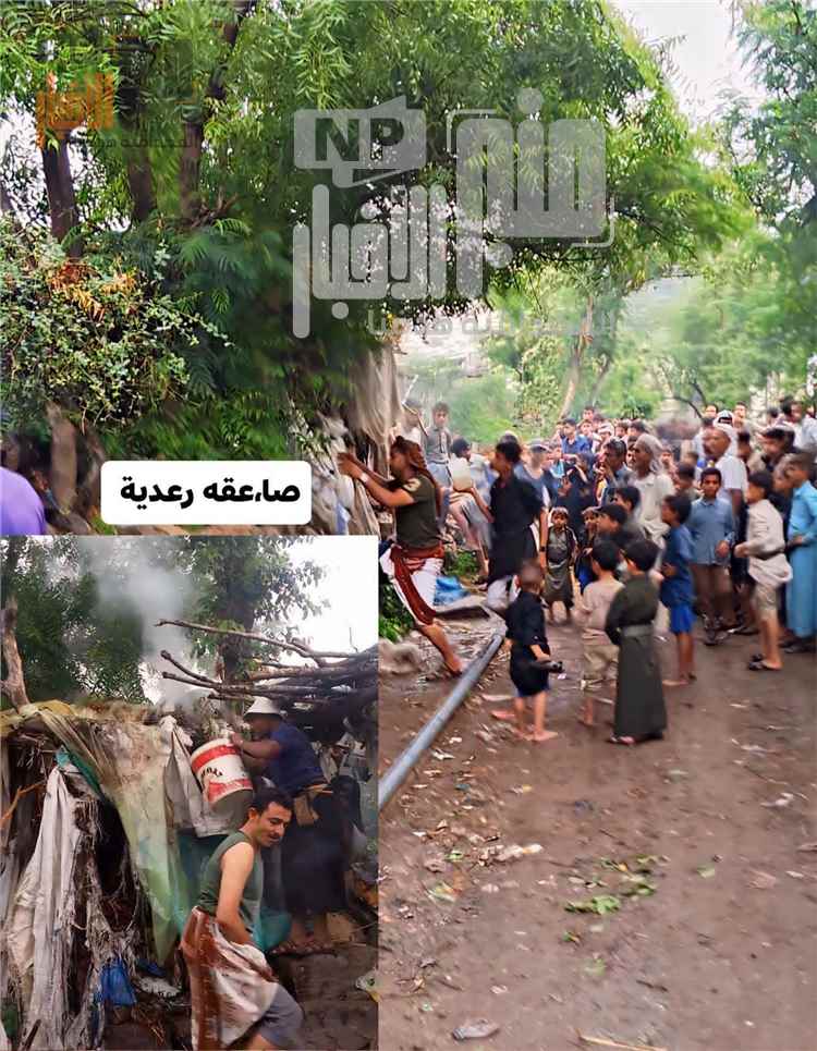 صاعقة رعدية تضرب خيمة مواطن في المحويت