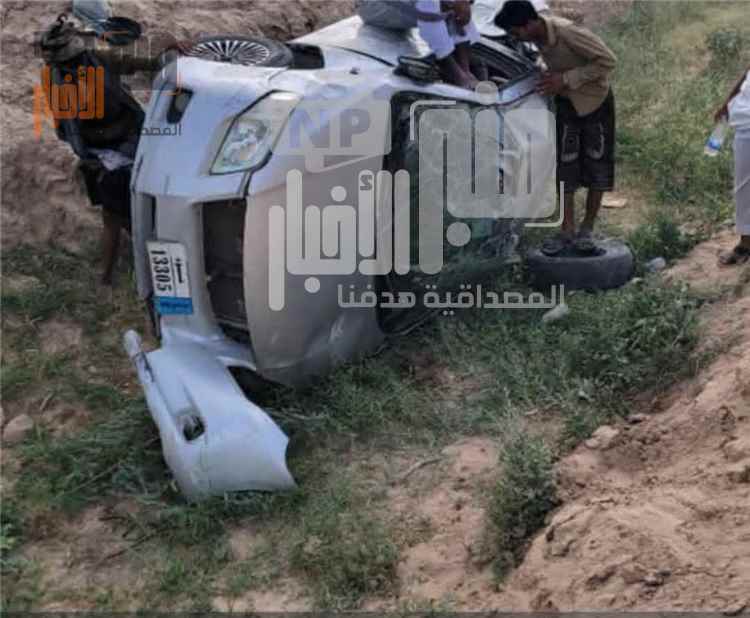 إصابة شخصين في حادث سير بالقرب من عزان بمحافظة شبوة