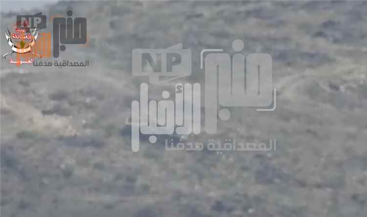 مشهد مرعب من جبهة البيضاء..شاهد صورة لحظة قيام قوات العمالقة الجنوبية بتدمير مركبة عسكرية ح~وثي^ة