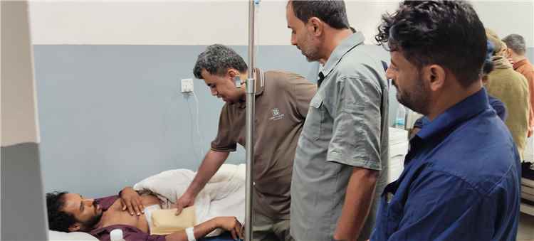 مدير دائرة الخدمات الطبية للمقاومة الوطنية يتفقد جرحى القوات المسلحة ويطلع على أوضاعهم الصحية