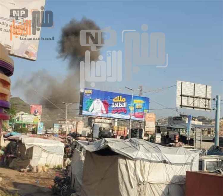 شاهد صورة.. غارة جوية تستهدف موقعا هاما في الحوبان شرقي تعز